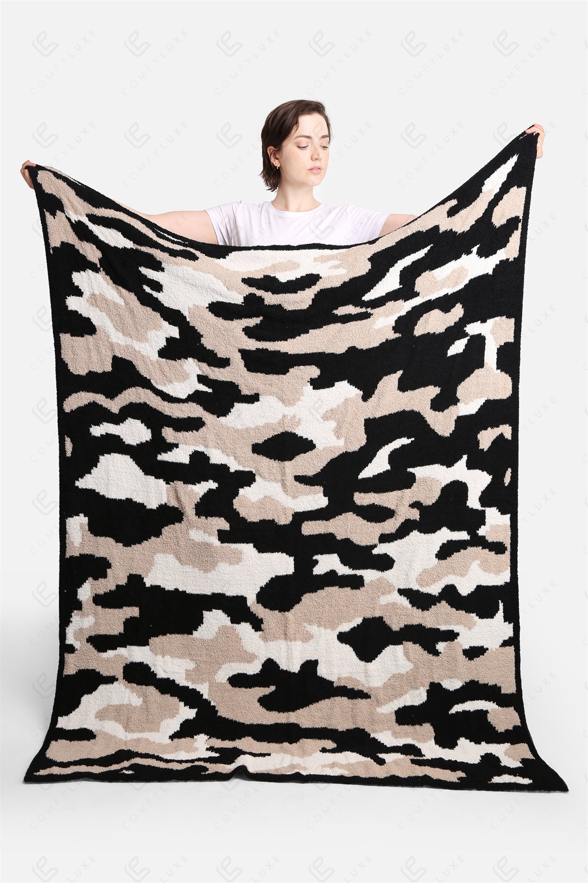 Jcl1040 Beige Throw Blankets